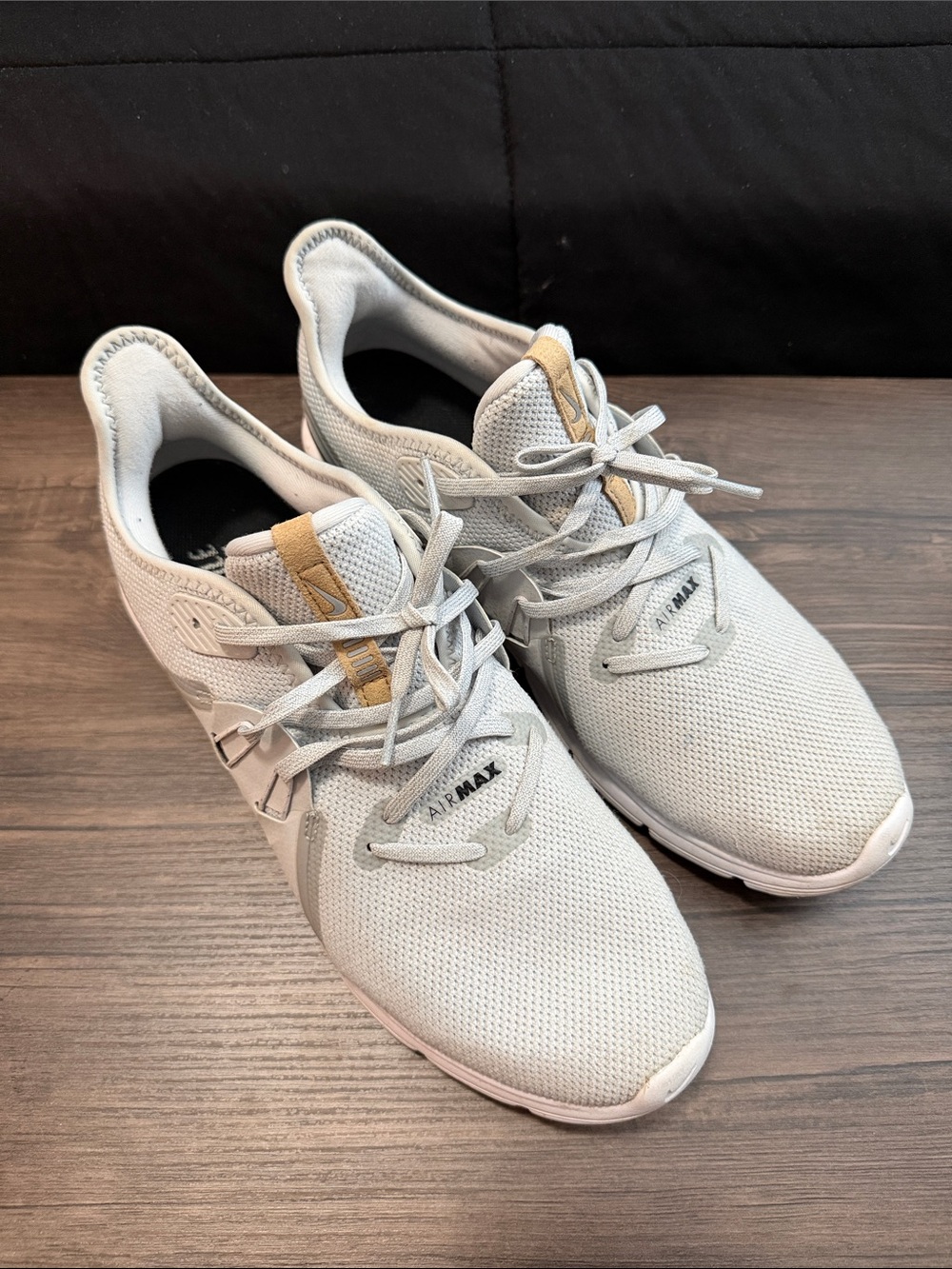 Nike Light Gray and Tan Running Sneakers